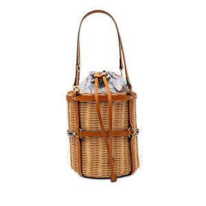 Pre-Loved Gucci Small Cestino Wicker Bucket Bag